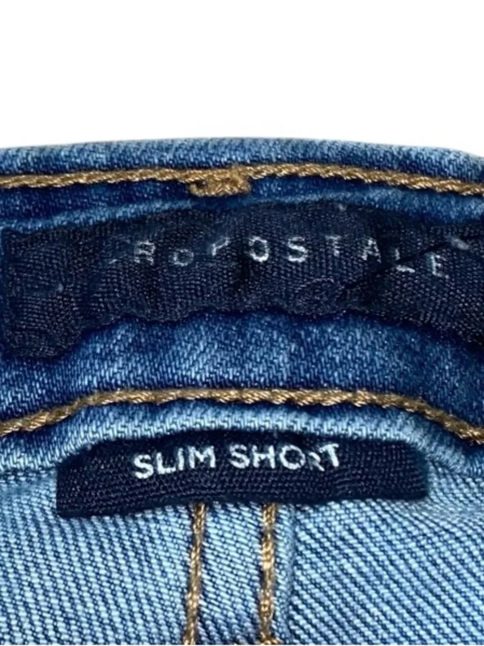 Aeropostale Slim Short Blue Distressed Denim Shorts Mens Size 36 (V-1)